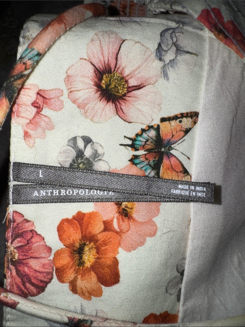 Anthropologie Floral & Butterfly Midi Dress - Multicolor - Picture 16 of 16